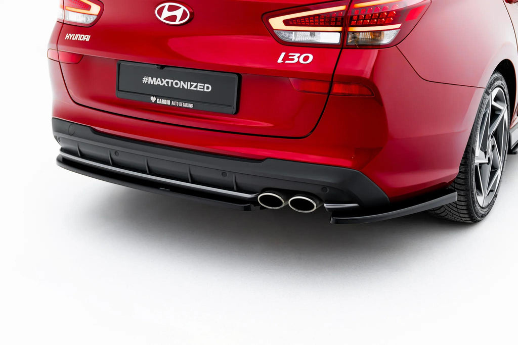 Maxton Design Heck Flaps für Hyundai i30 Mk3 Facelift [2020-] | Schwarz Hochglanz | ABS-Kunststoff