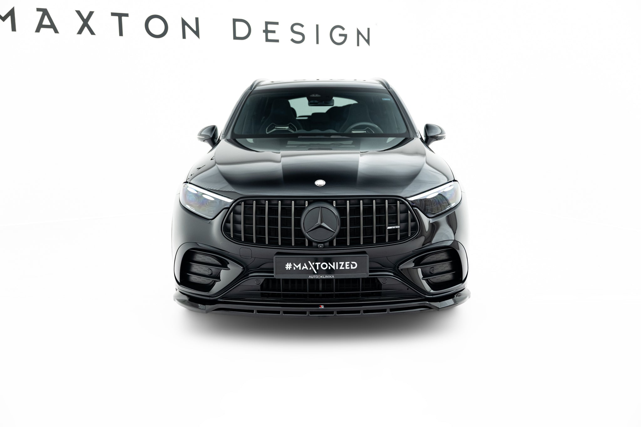 Maxton Design Street+ Spoilerlippe Front Ansatz passend für Mercedes-AMG GLC 43 X254 schwarz Hochglanz