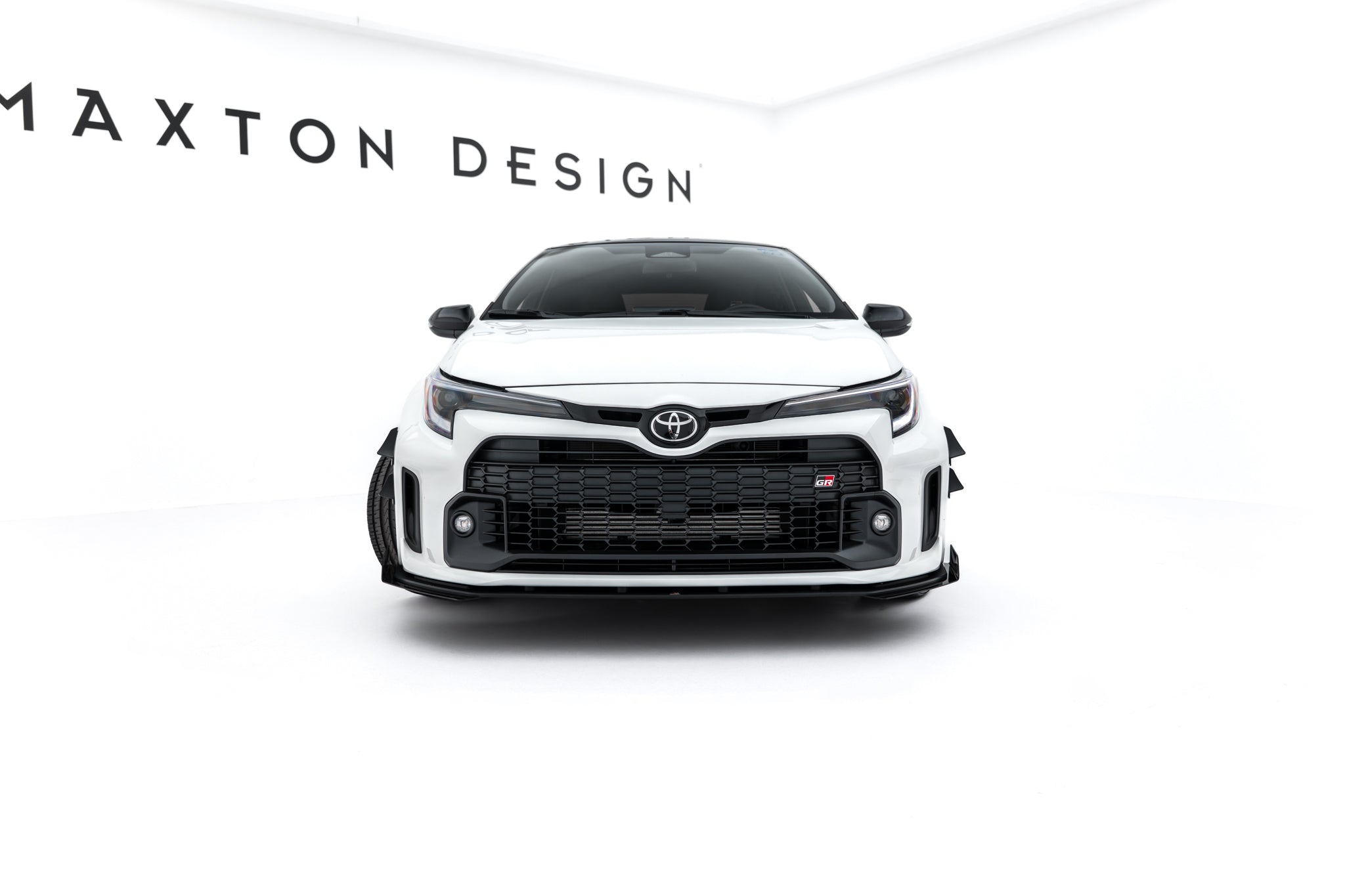 Maxton Design Street Pro Street+ Spoilerlippe Front Ansatz + Flaps passend für Toyota GR Corolla Mk12 schwarz Hochglanz