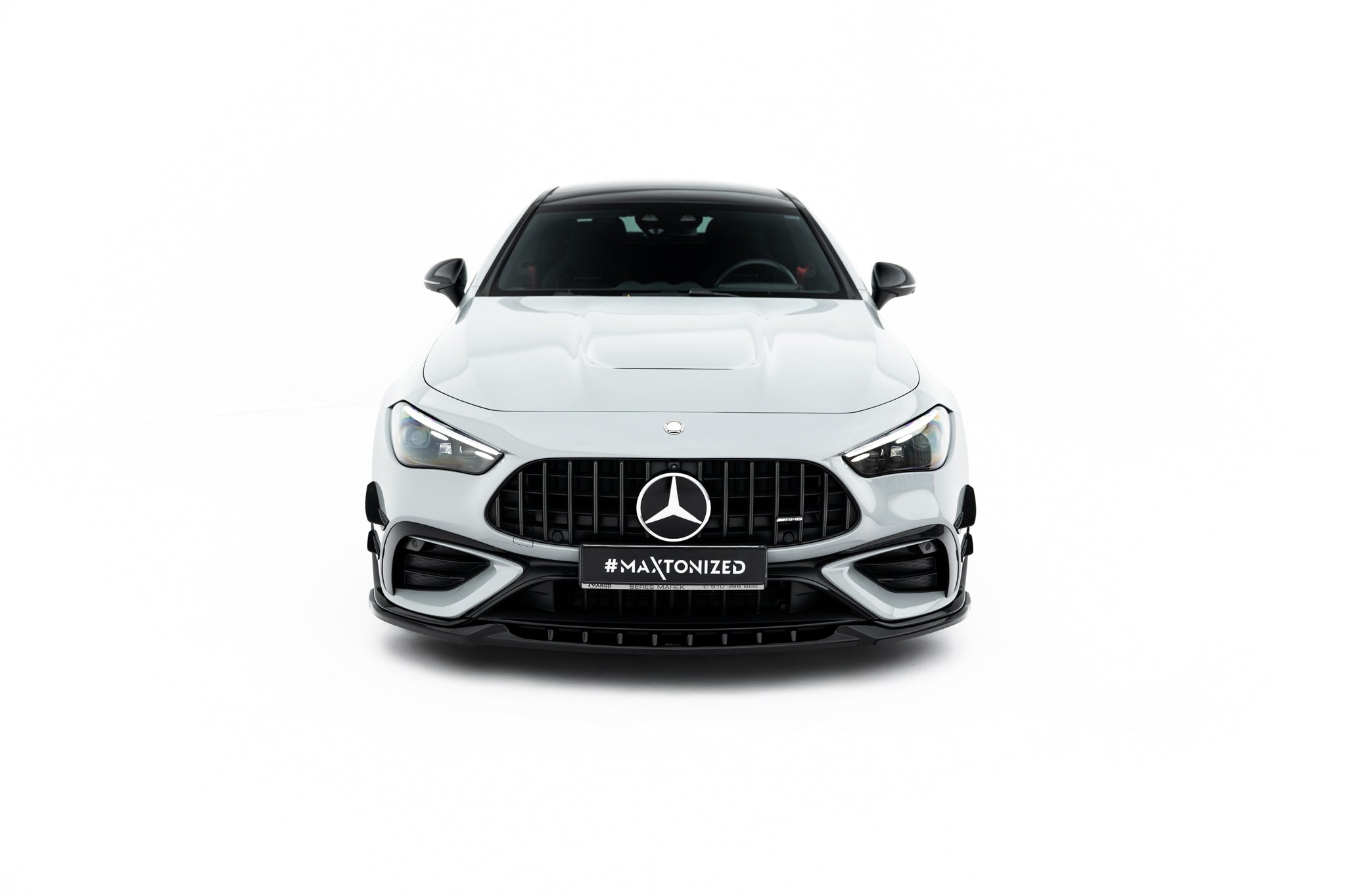 Maxton Design Street+ Spoilerlippe Front Ansatz passend für Mercedes-AMG CLE 53 Aero C236 schwarz Hochglanz