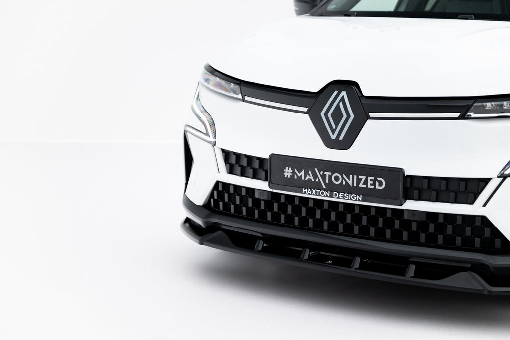 Maxton Design Street+ Spoilerlippe Front Ansatz passend für Renault Megane E-Tech Electric Mk1 schwarz Hochglanz