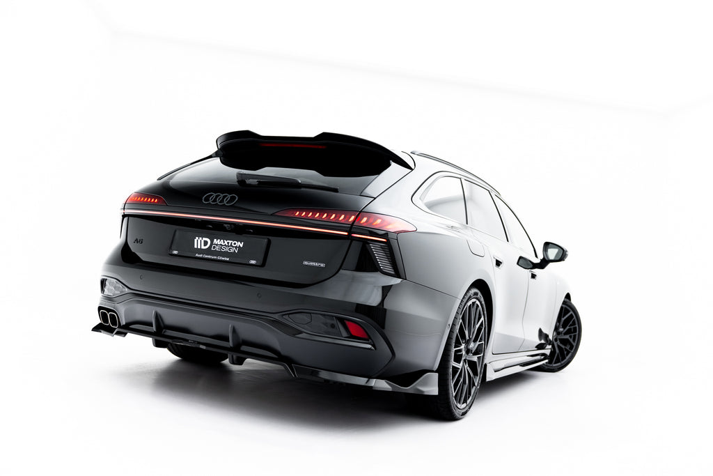 Maxton Design Street+ Mittlerer Diffusor RACE V.2 passend für Audi A6 S-Line C9 schwarz Hochglanz