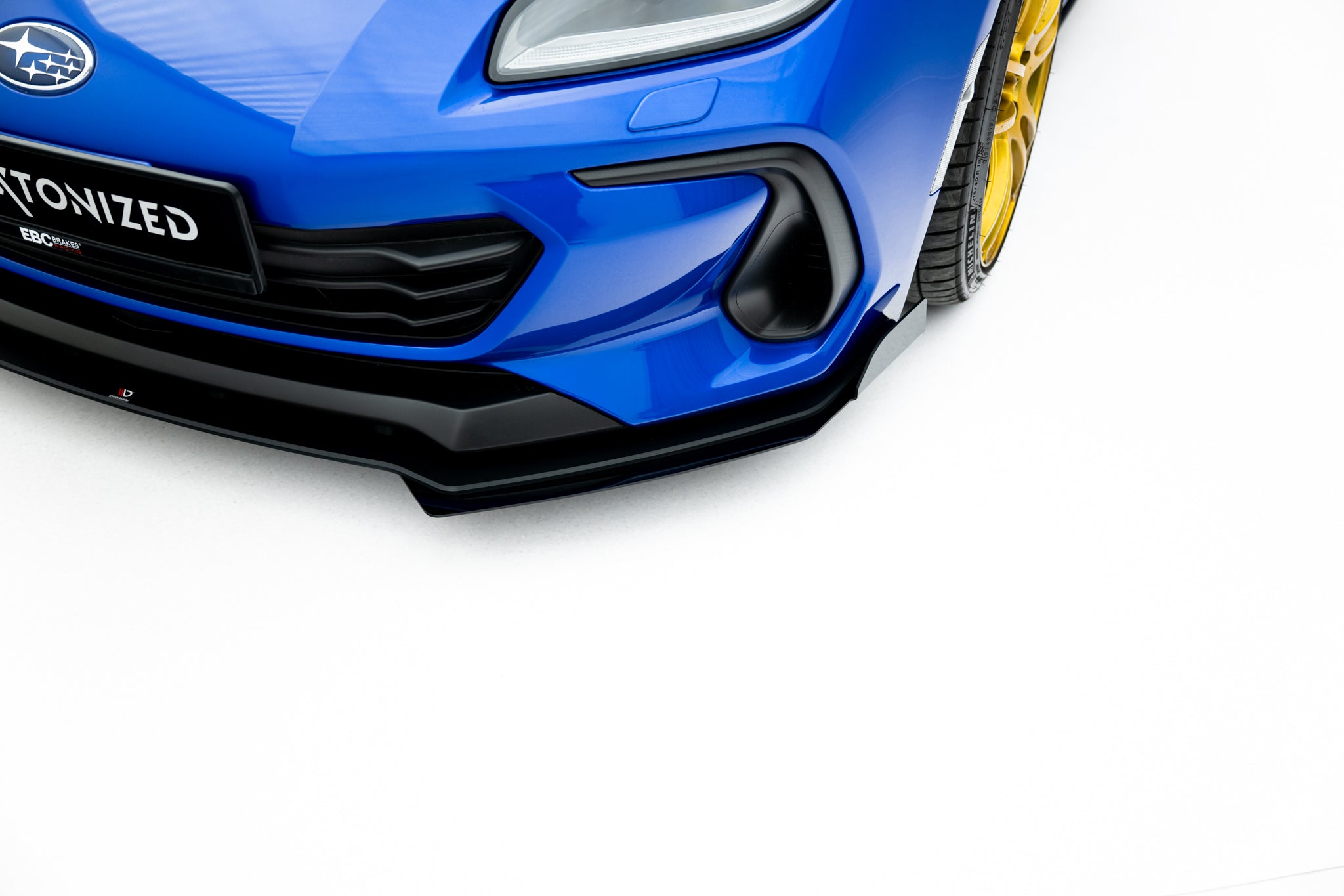Maxton Design Street Pro Street+ Spoilerlippe Front Ansatz + Flaps passend für Subaru BRZ Mk2 schwarz Hochglanz