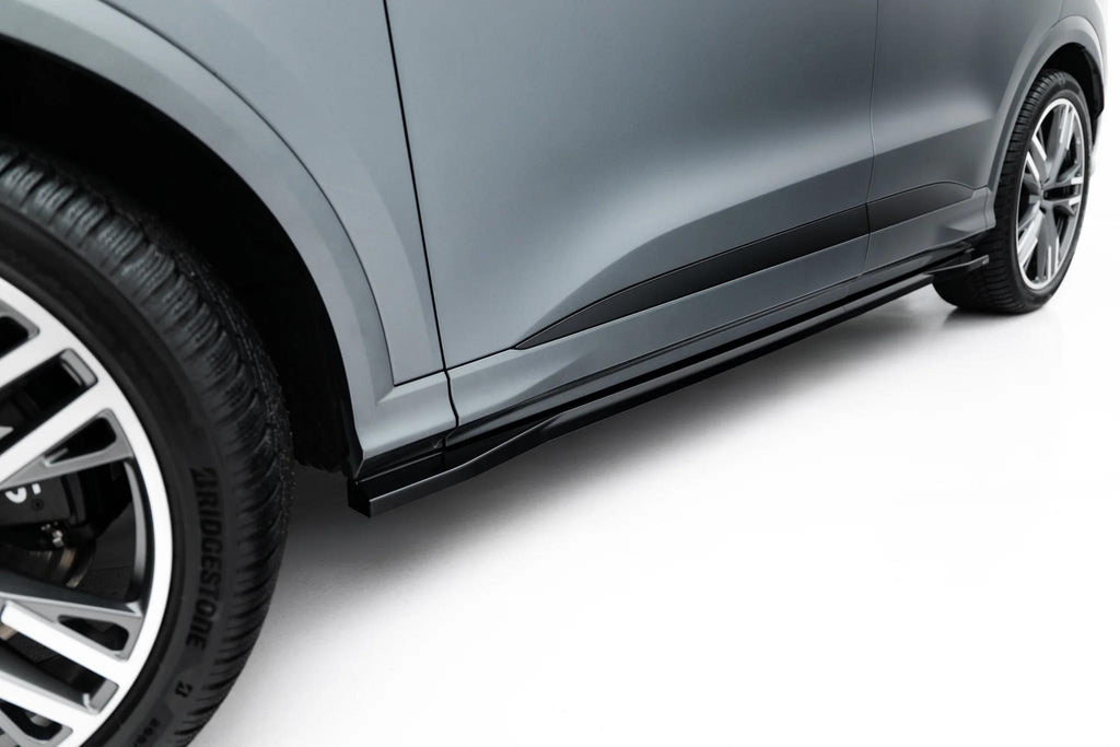 Maxton Design Street+ Seitenschweller Leisten Passend für Audi SQ5 / Q5 S-Line Sportback / SUV Mk3 Schwarz Hochglanz