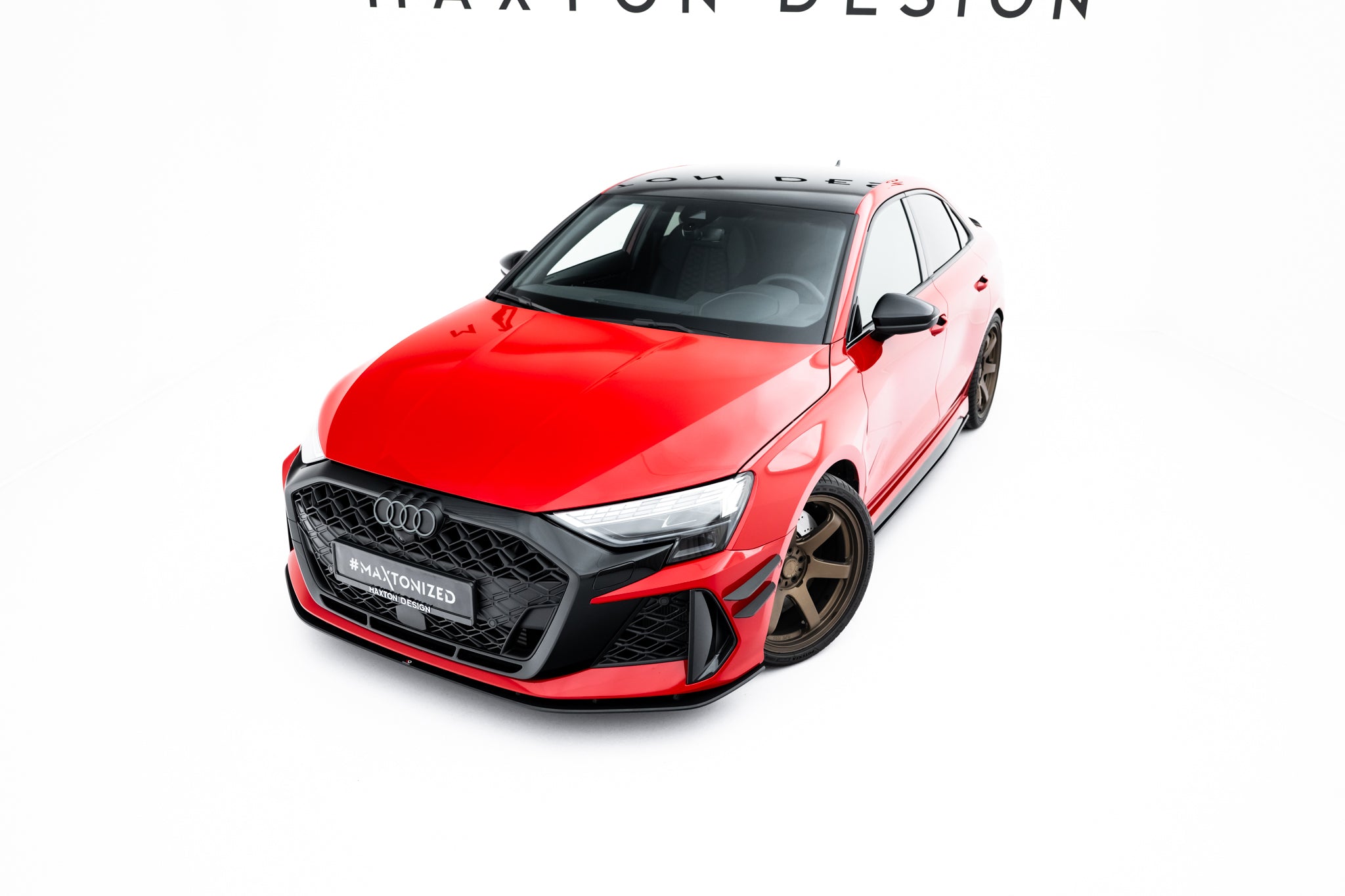Maxton Design Street Pro Street+ Spoilerlippe Front Ansatz passend für Audi RS3 Sportback 8Y Facelift