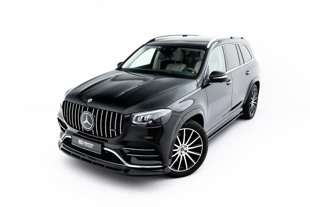 Maxton Design Street+ Spoilerlippe Front Ansatz V.2 passend für Mercedes-Benz GLS AMG-Line X167 schwarz Hochglanz