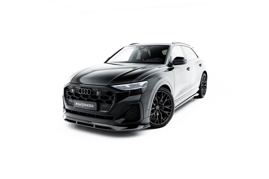 Maxton Design Prepreg Carbon Fiber Street+ Spoilerlippe Front Ansatz passend für Audi SQ8 / Q8 S-Line Mk1 Facelift