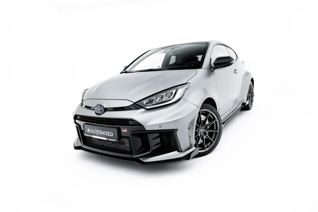 Maxton Design Front Stoßstange Flaps passend für Flaps Toyota GR Yaris Mk4 Facelift schwarz Hochglanz