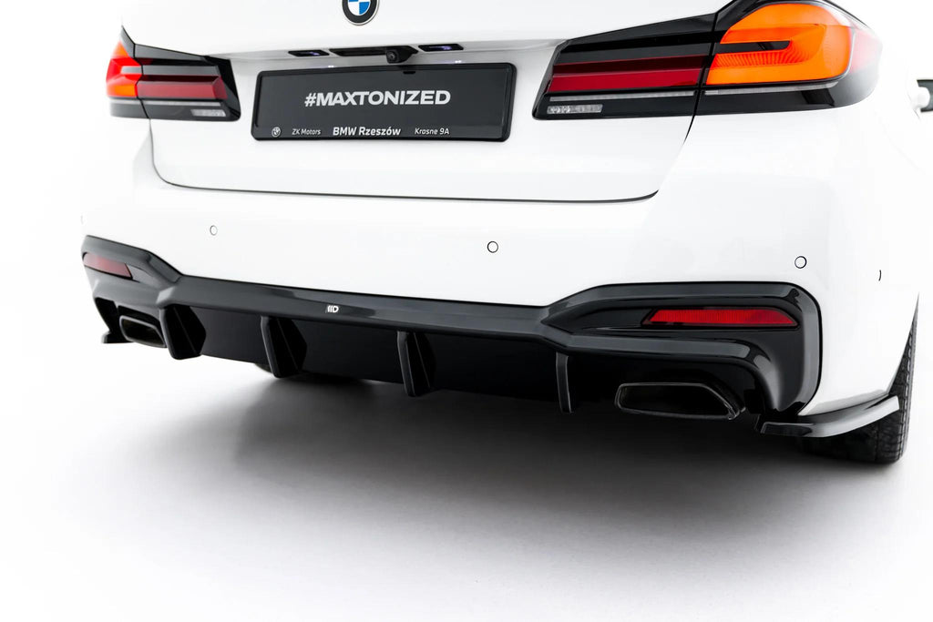 Maxton Design Diffusor Heck Ansatz Passend für Bmw 5er M-Paket Limousine / Touring G30 / G31 / G30 Facelift / G31 Facelift