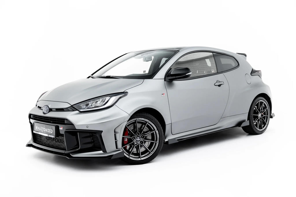 Maxton Design Seitenschweller Flaps passend für Toyota GR Yaris Mk4 Facelift schwarz Hochglanz