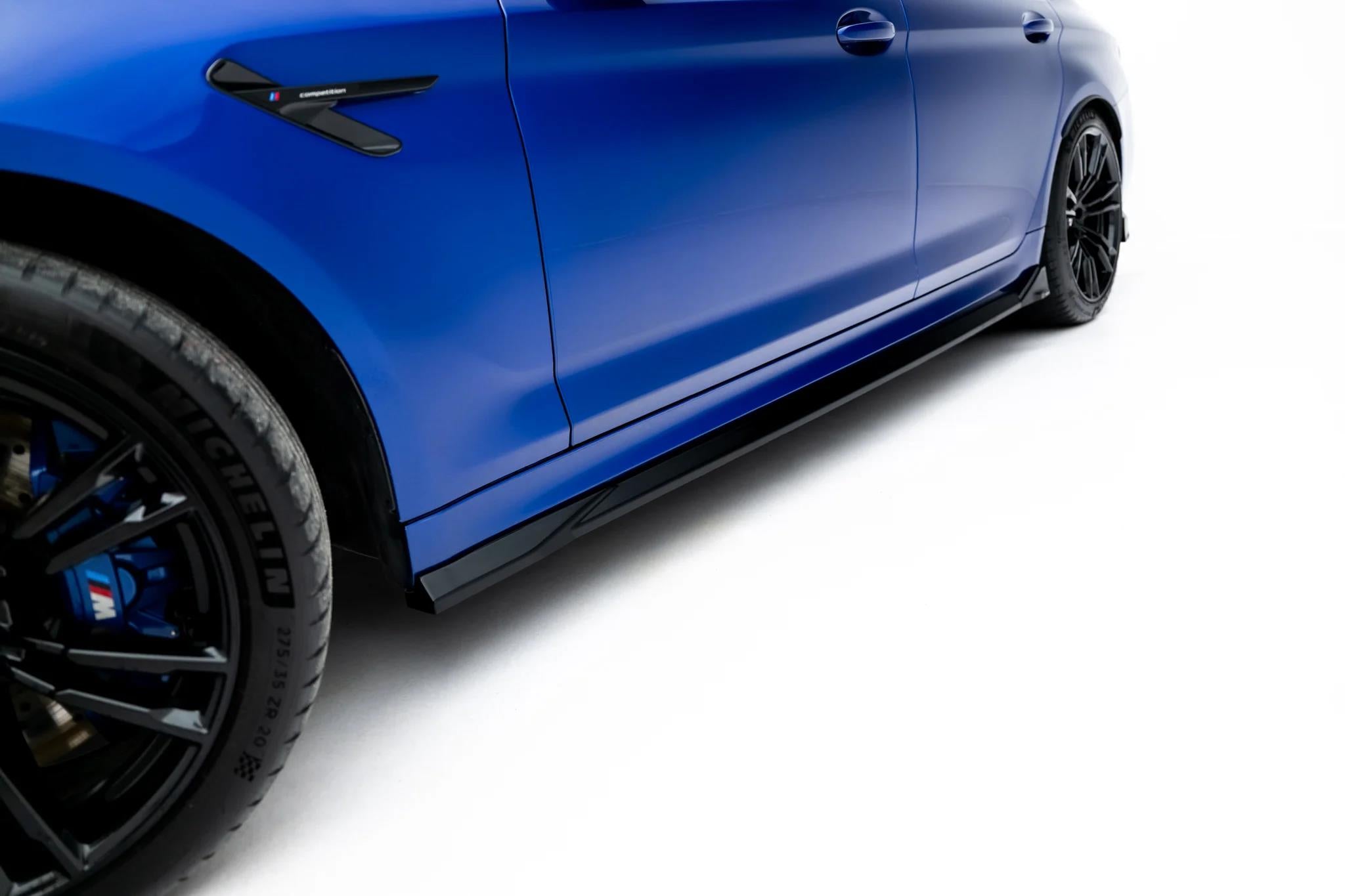 Maxton Design Street+ Seitenschweller Leisten V.2 passend für BMW M5 F90 schwarz Hochglanz