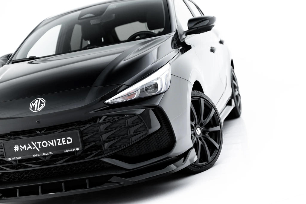 Maxton Design Street+ Spoilerlippe Front Ansatz V.1 passend für MG 3 Mk1 schwarz Hochglanz