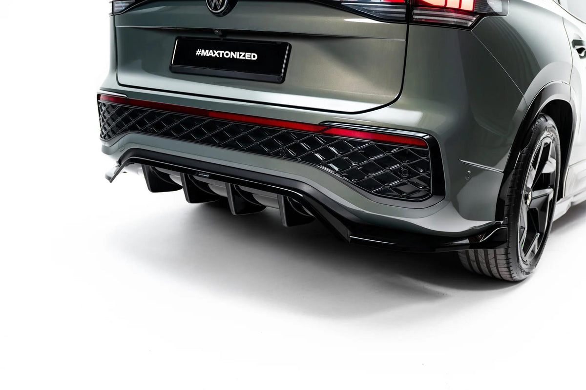 Maxton Design Diffusor für Volkswagen Tayron Mk1 [2024-] | Schwarz Hochglanz | ABS-Kunststoff