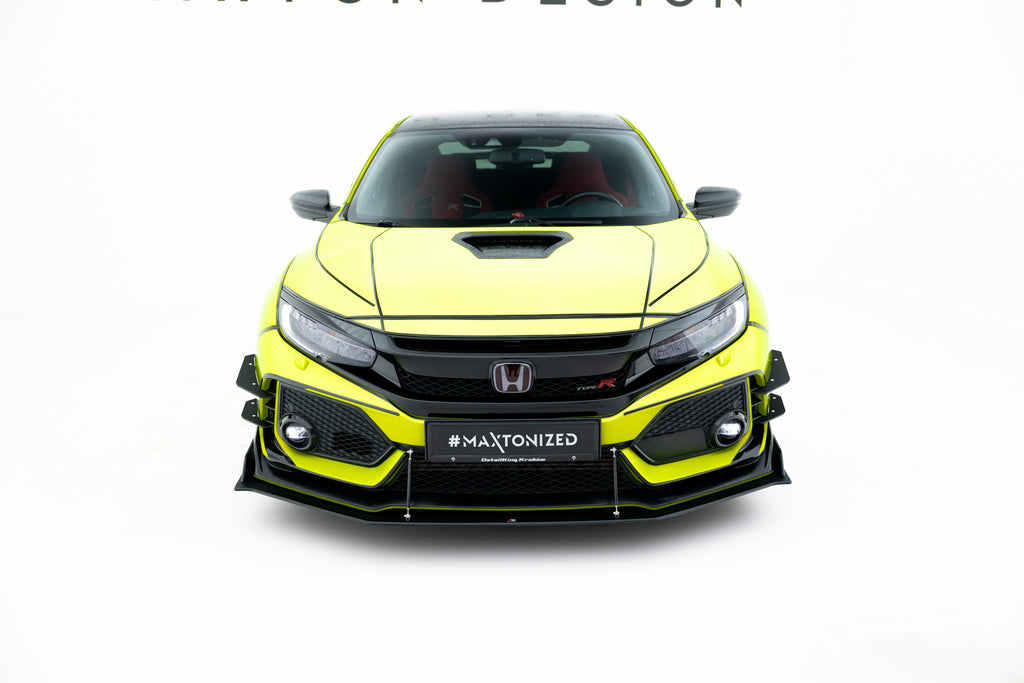 Maxton Design Street Pro Street+ Spoilerlippe Front Ansatz passend für Honda Civic Type-R Mk10 / Mk10 Facelift