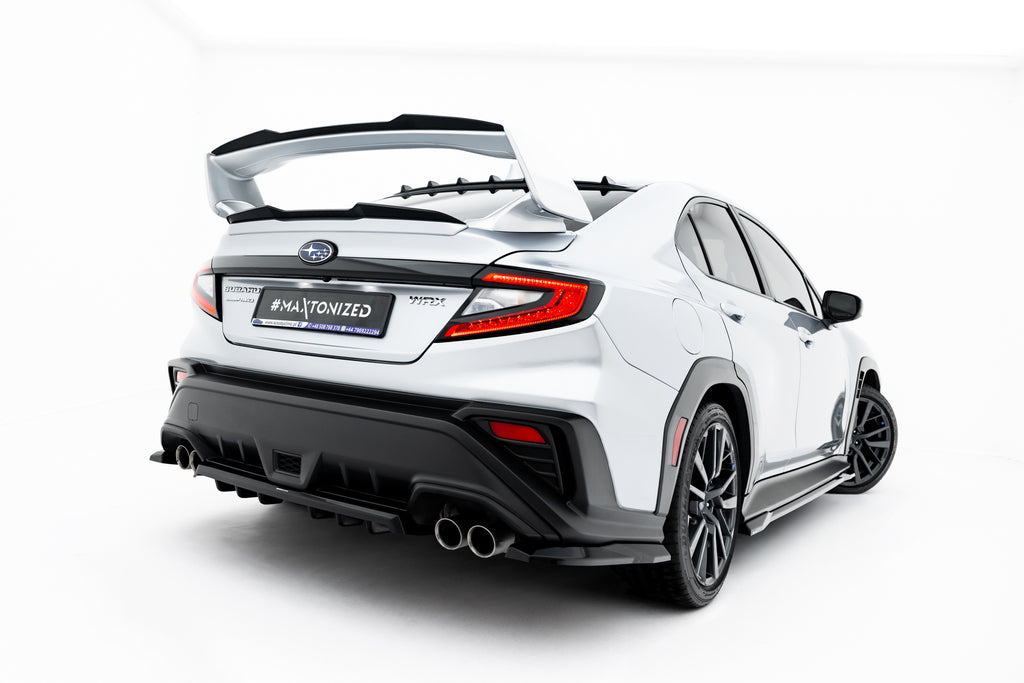 Maxton Design Höher Spoiler CAP passend für Subaru WRX STI Mk2 schwarz Hochglanz