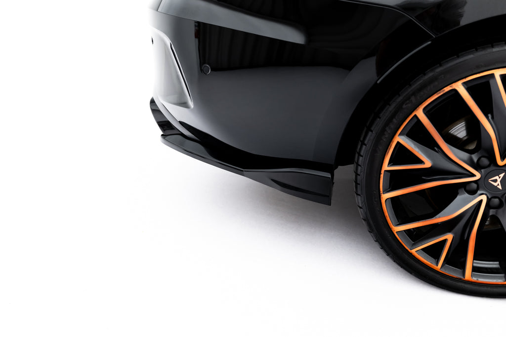 Maxton Design Heck Ansatz Flaps Diffusor V.6 passend für Cupra Leon ST Mk1 Facelift schwarz Hochglanz