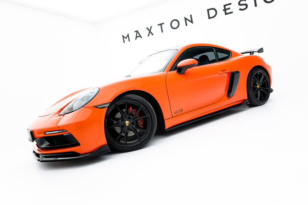 Maxton Design Street+ Seitenschweller Leisten V.2 passend für Porsche 718 Cayman GTS 982c schwarz Hochglanz