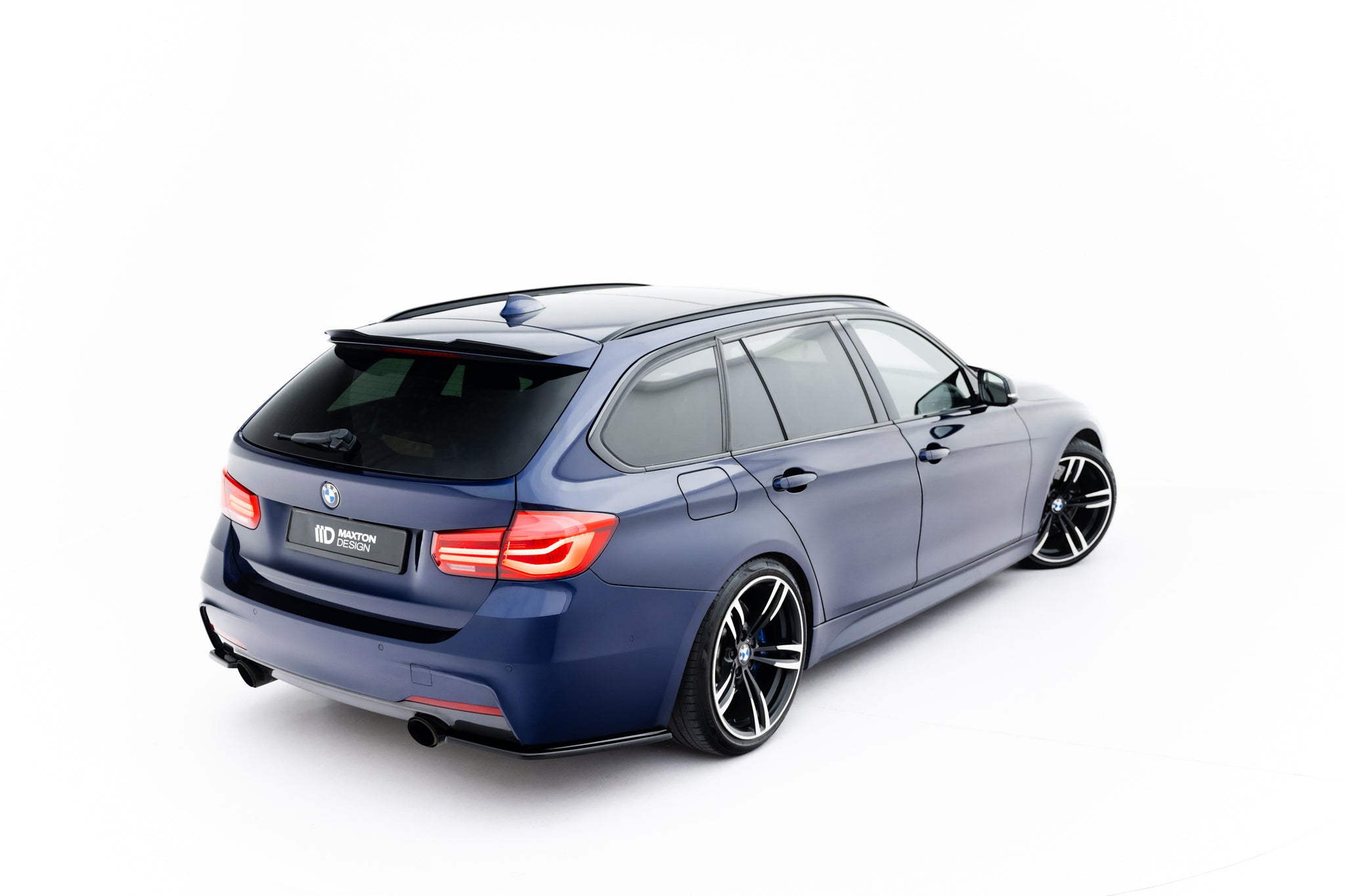 Maxton Design Spoiler CAP passend für BMW 3er M-Paket Touring F31 / F31 Facelift schwarz Hochglanz
