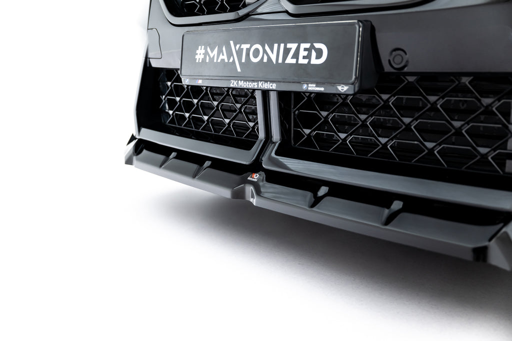 Maxton Design Street+ Spoilerlippe Front Ansatz passend für BMW X2 M-Paket / iX2 U10 schwarz Hochglanz