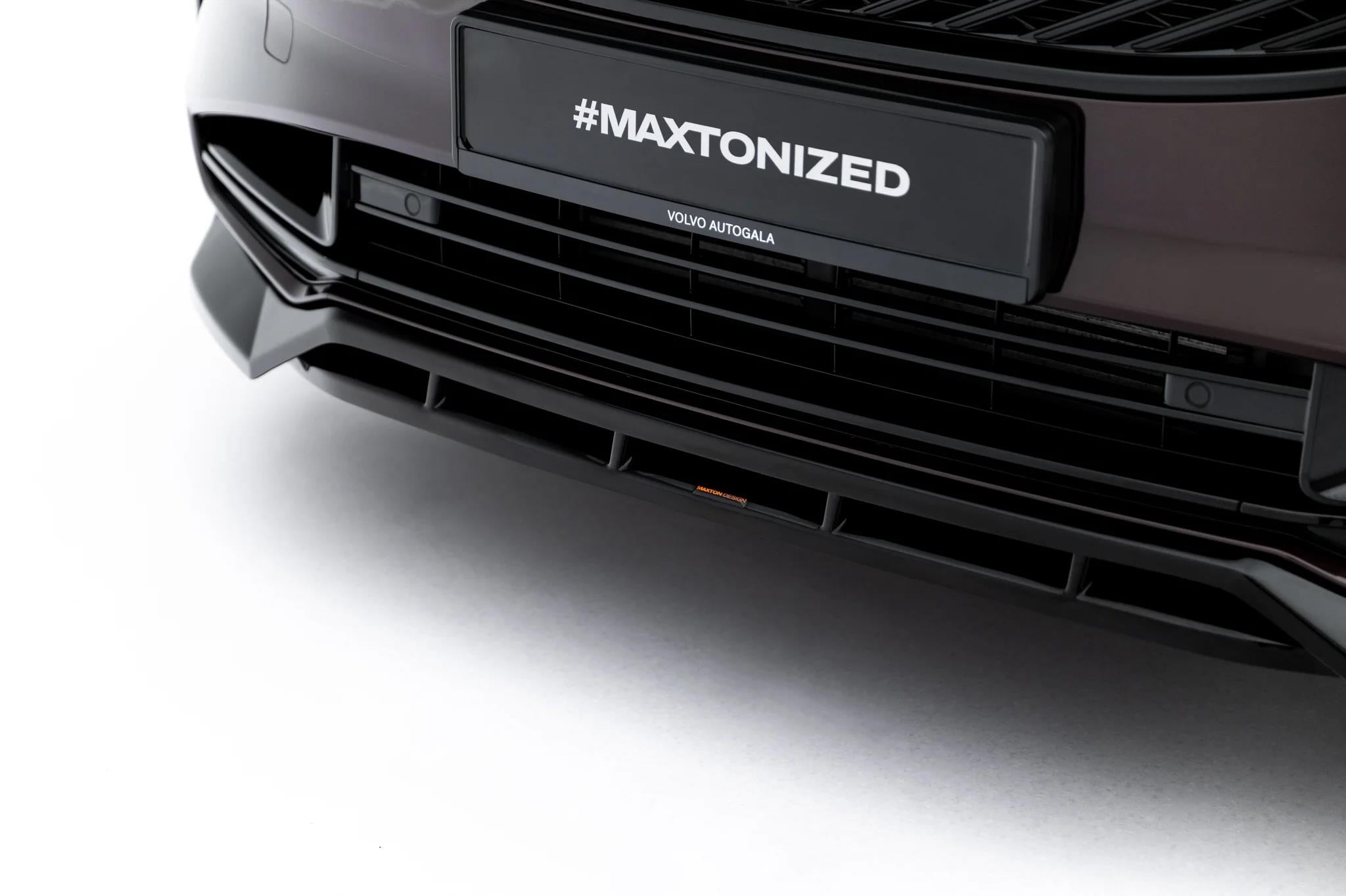 Maxton Design Street+ Spoilerlippe Front Ansatz Passend für Volvo Xc90 Mk2 Facelift 2 Schwarz Hochglanz