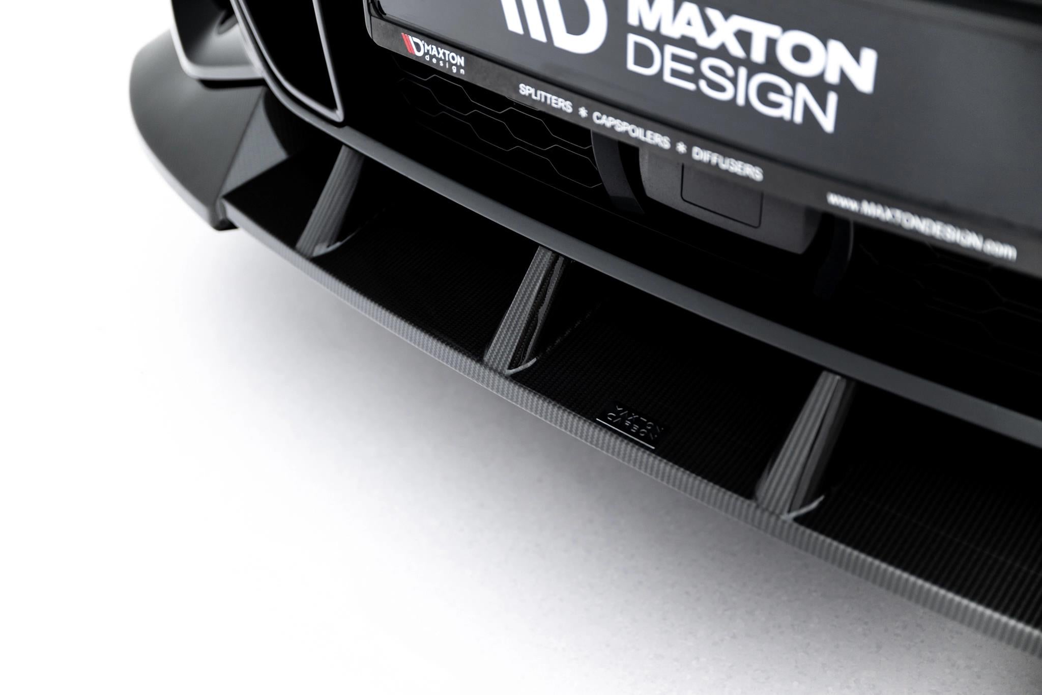 Maxton Design Prepreg Carbon Fiber Street+ Spoilerlippe Front Ansatz passend für BMW X5 M-Paket G05