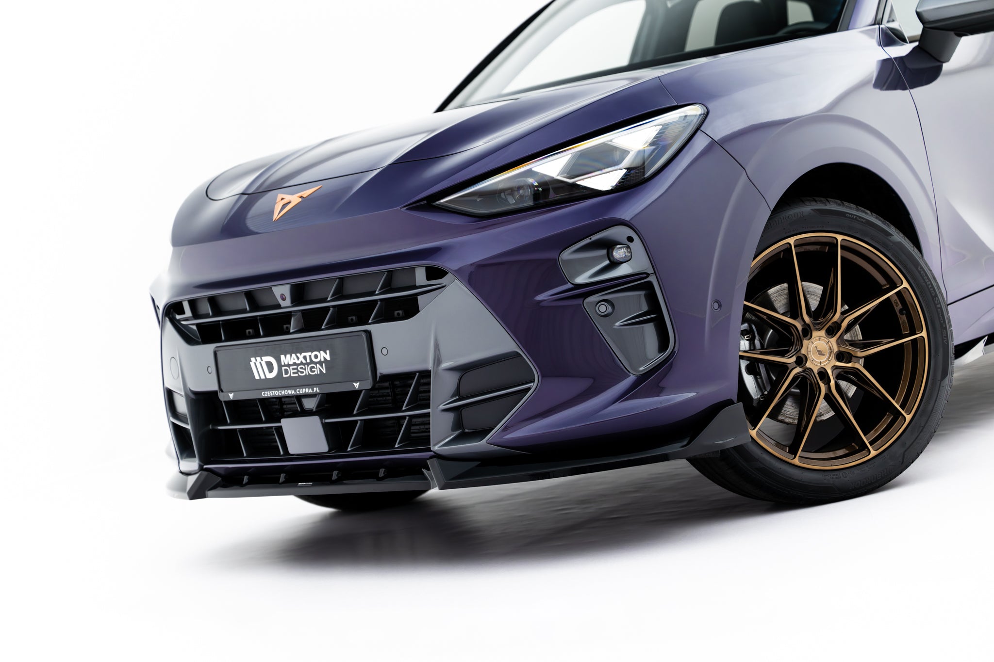 Maxton Design Street+ Spoilerlippe Front Ansatz V.1 passend für Cupra Terramar Mk1 schwarz Hochglanz