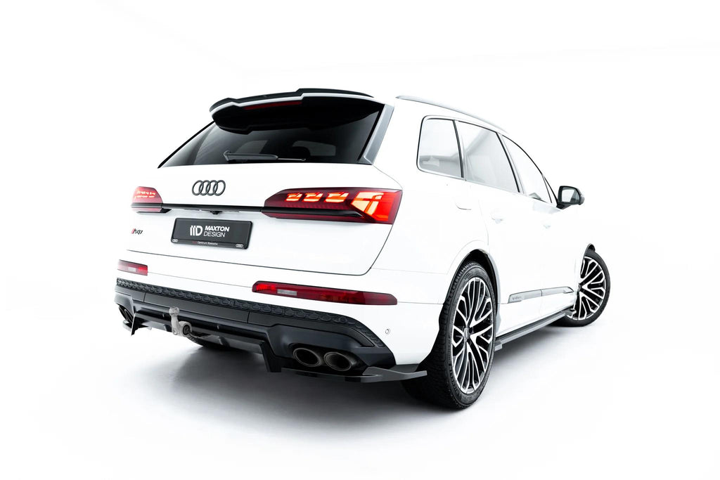 Maxton Design Street+ Mittlerer Diffusor RACE passend für Audi SQ7 Mk2 Facelift 2 schwarz Hochglanz