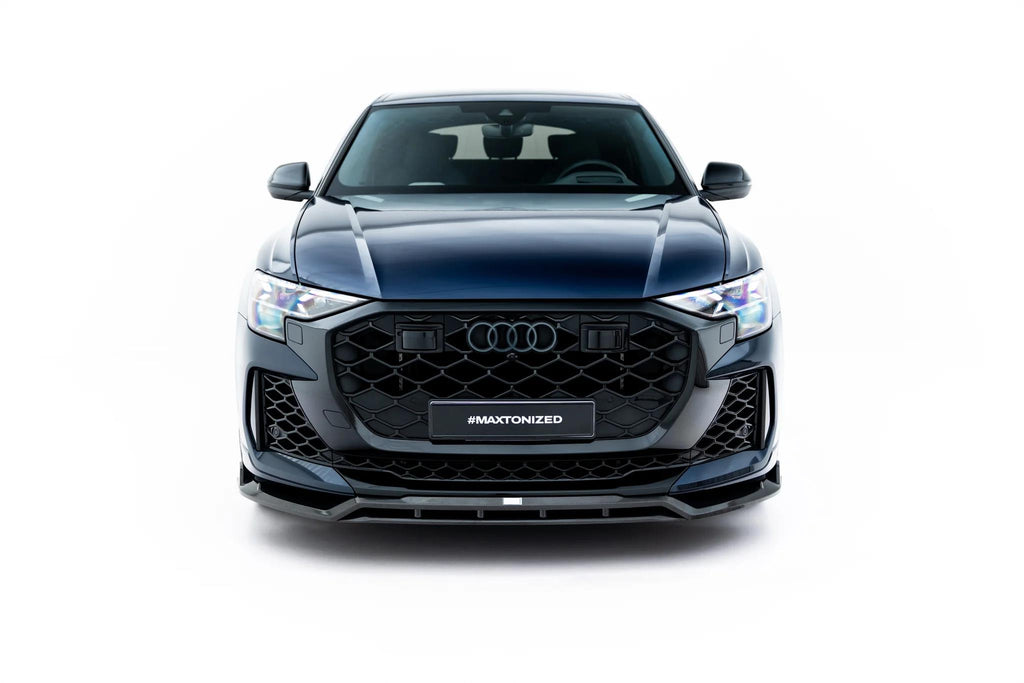 Maxton Design Prepreg Carbon Fiber Street+ Spoilerlippe Front Ansatz passend für Audi RSQ8 Mk1 Facelift