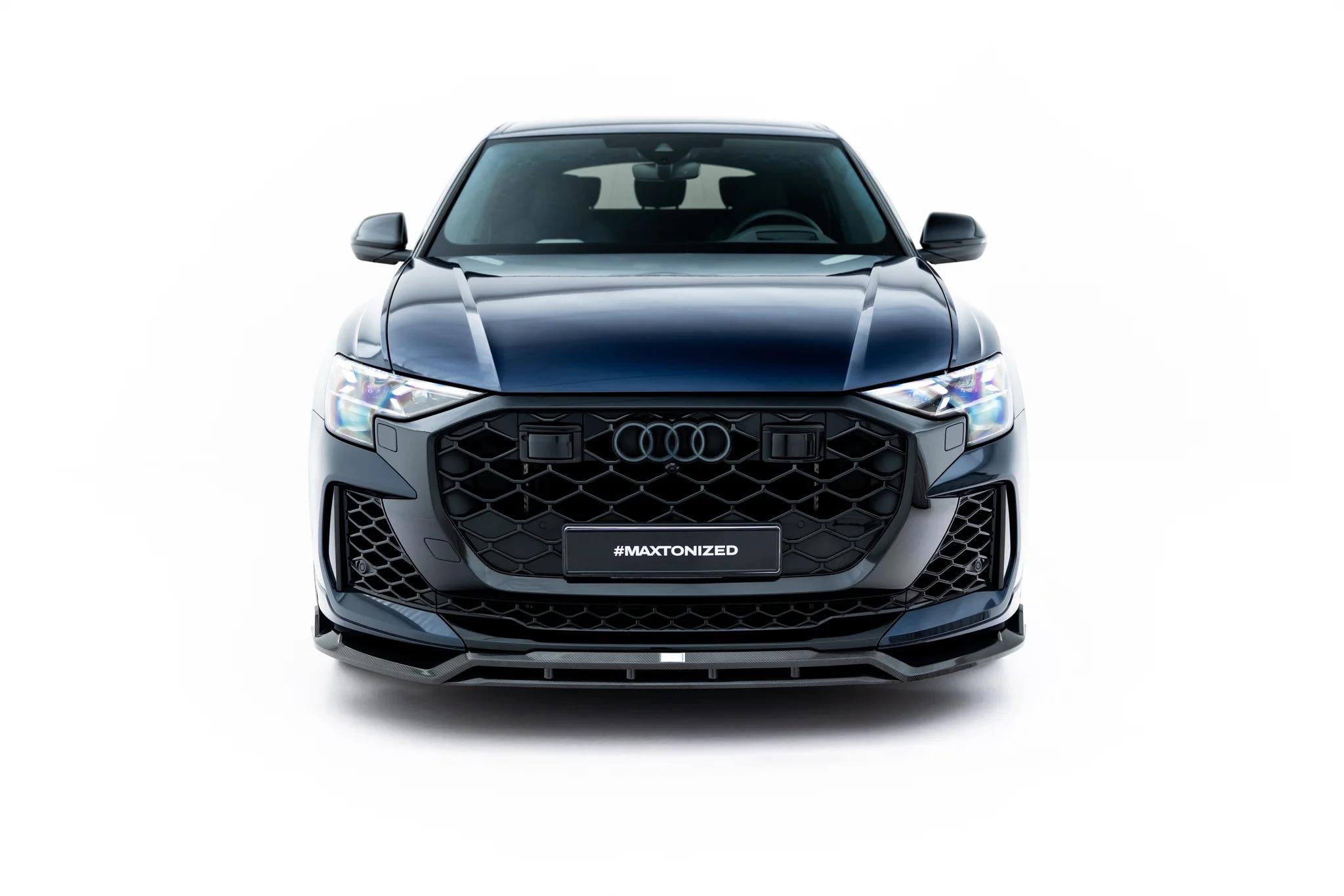 Maxton Design Prepreg Carbon Fiber Street+ Spoilerlippe Front Ansatz passend für Audi RSQ8 Mk1 Facelift