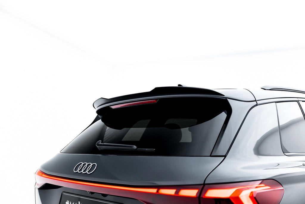 Maxton Design Spoiler CAP passend für Audi Q6 e-tron Standard / S-Line / SQ6 e-tron SUV Mk1 schwarz Hochglanz