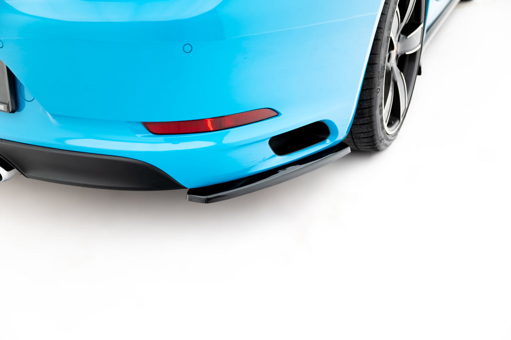 Maxton Design Heck Ansatz Flaps Diffusor passend für Porsche 911 Carrera 991 Facelift schwarz Hochglanz