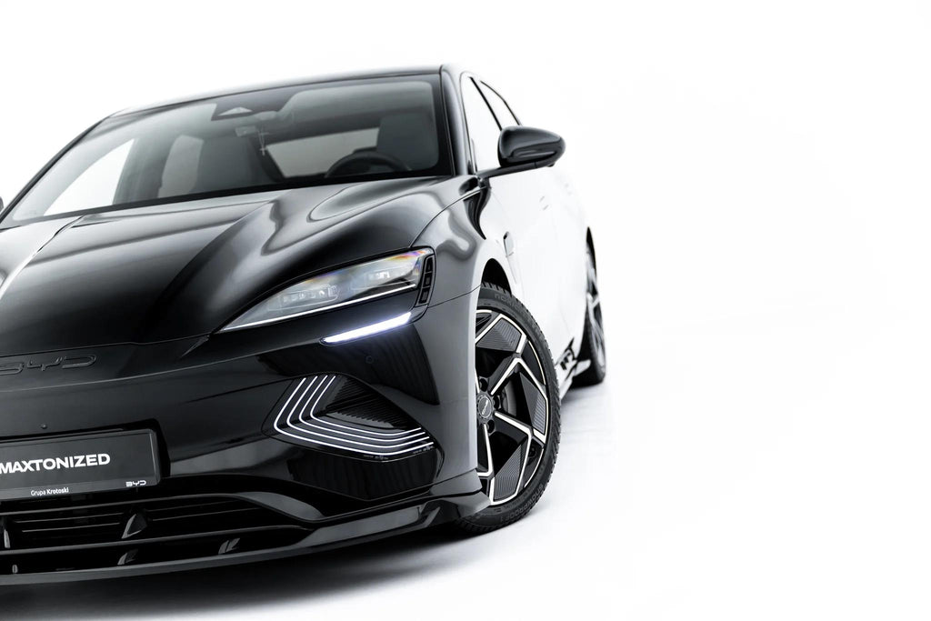Maxton Design Street+ Spoilerlippe Front Ansatz passend für BYD Seal Mk1 schwarz Hochglanz