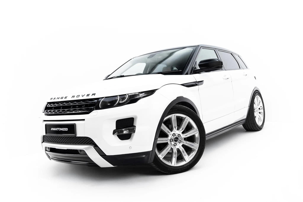 Maxton Design Street+ Spoilerlippe Front Ansatz für Land Rover Range Rover Evoque Mk1 [2011-2013] | Schwarz Hochglanz | ABS-Kunststoff | mit TTG (eintragungsfrei)