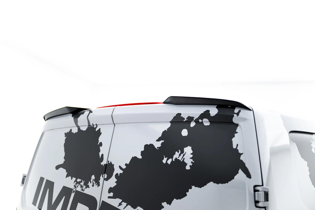 Maxton Design Spoiler CAP passend für VW Transporter T7 / Ford Transit Custom Mk2 schwarz Hochglanz