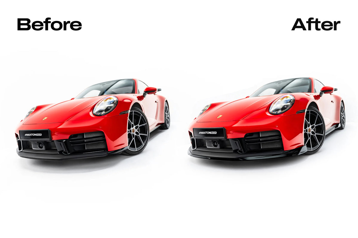 Maxton Design Street+ Spoilerlippe Front Ansatz für Porsche 911 Carrera Aero / Carrera GTS 992 Facelift [2025-] | Schwarz Hochglanz | ABS-Kunststoff