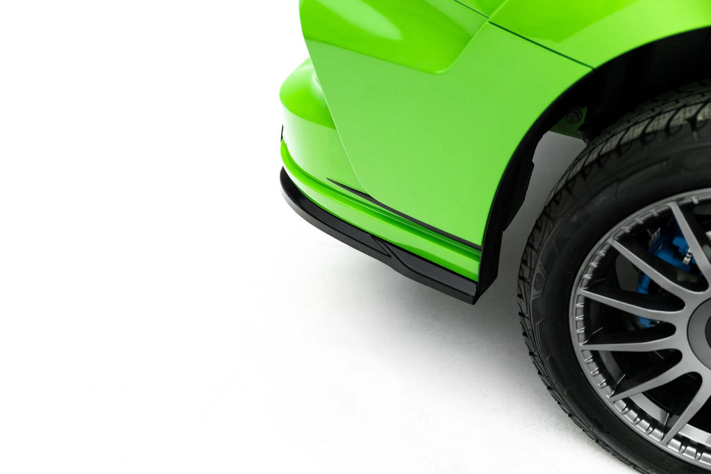 Maxton Design Heck Ansatz Flaps Diffusor Passend für Ford Transit Custom Msrt Mk2 Schwarz Hochglanz