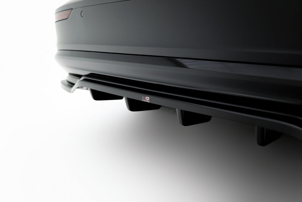 Maxton Design Street+ Mittlerer Diffusor RACE passend für Volvo S60/V60 R-Design Mk3 schwarz Hochglanz