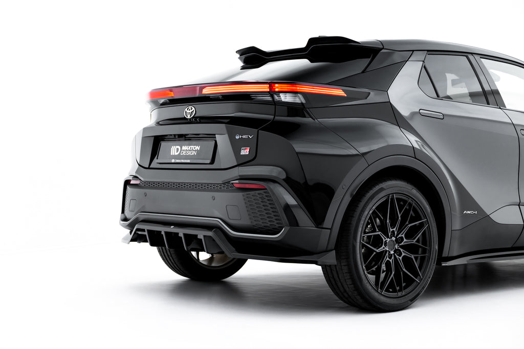 Maxton Design Street+ Mittlerer Diffusor RACE passend für Toyota C-HR Mk2 schwarz Hochglanz