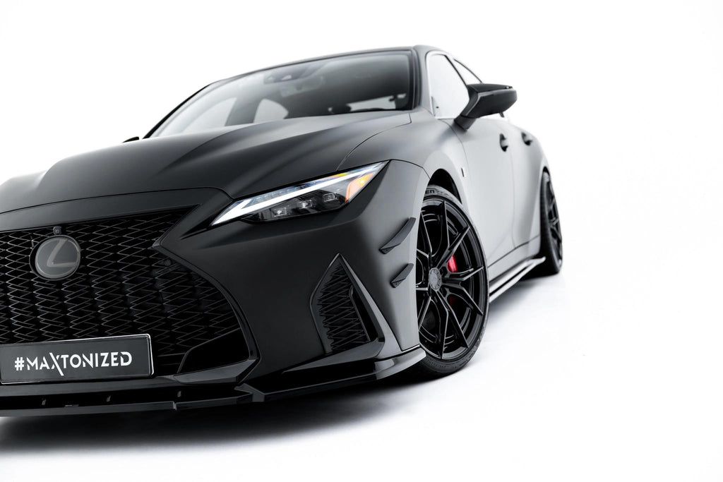 Maxton Design Street+ Spoilerlippe Front Ansatz V.1 passend für Lexus IS 500 Mk3 Facelift 2 (XE30) schwarz Hochglanz