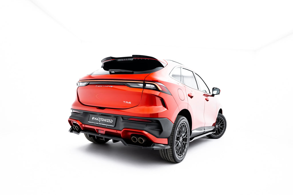 Maxton Design Street+ Mittlerer Diffusor RACE passend für Forthing T-Five Mk1 schwarz Hochglanz