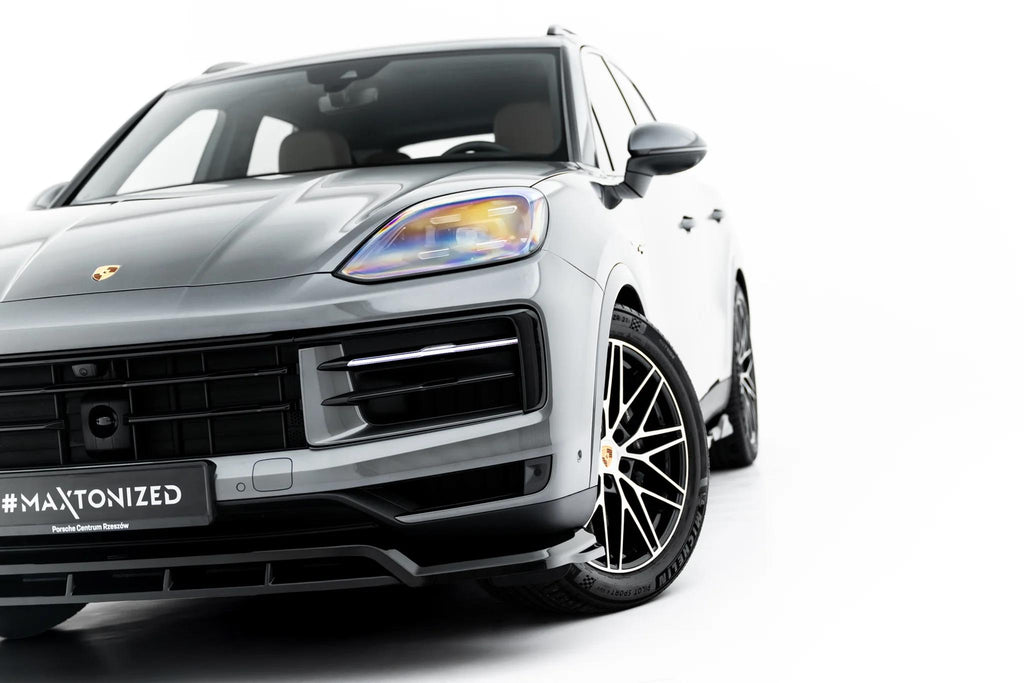 Maxton Design Street+ Spoilerlippe Front Ansatz passend für Porsche Cayenne SUV / Coupe Mk3 Facelift schwarz Hochglanz