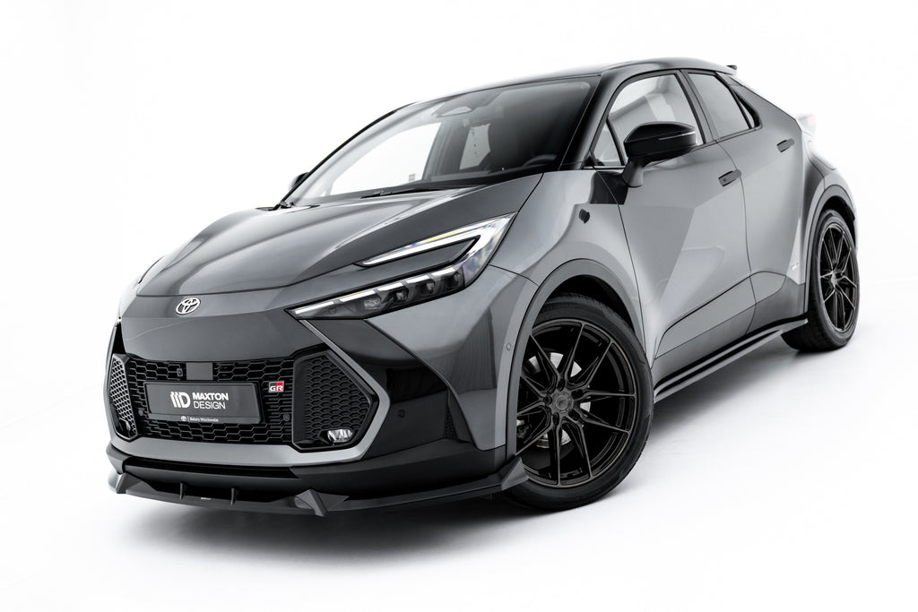 Maxton Design Street+ Spoilerlippe Front Ansatz passend für Toyota C-HR Mk2 schwarz Hochglanz