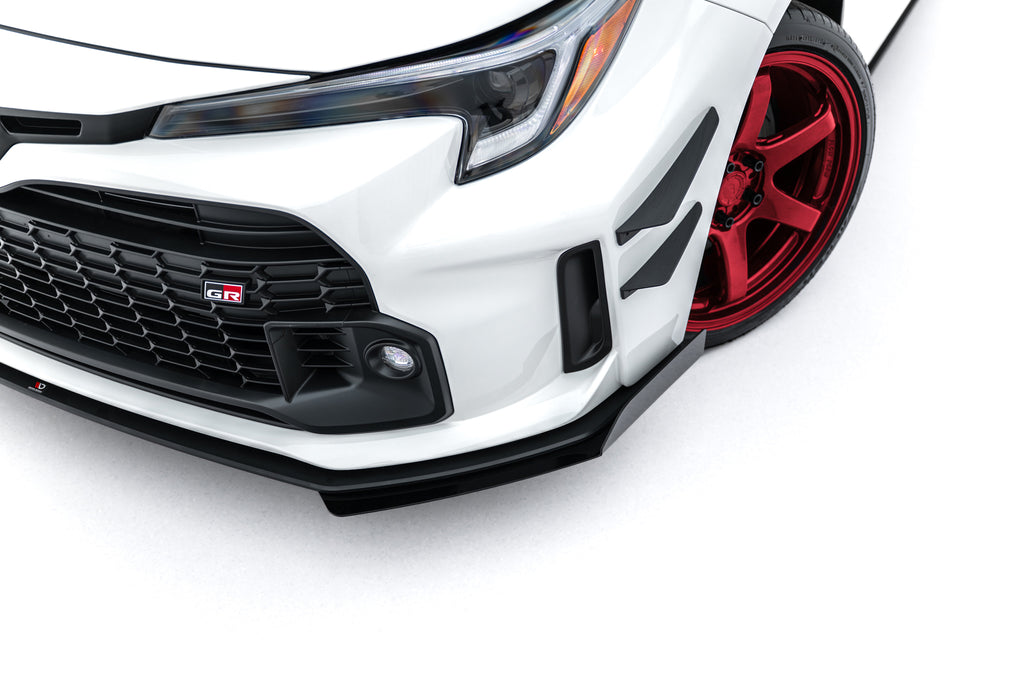 Maxton Design Street Pro Street+ Spoilerlippe Front Ansatz + Flaps passend für Toyota GR Corolla Mk12 schwarz Hochglanz