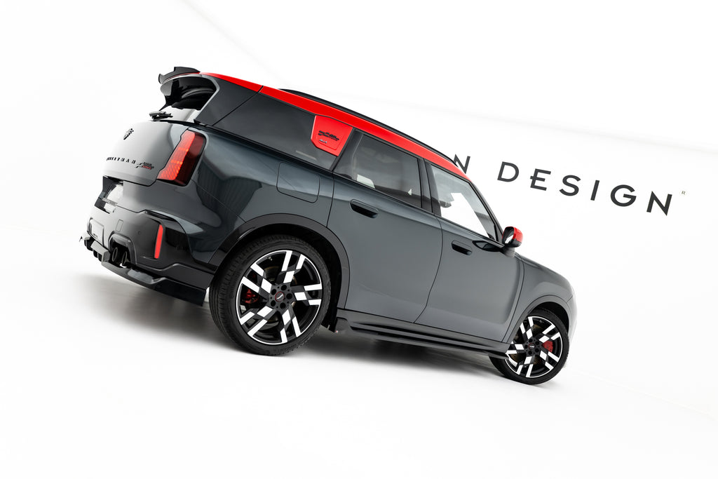 Maxton Design Street+ Seitenschweller Leisten passend für Mini Countryman JCW U25 schwarz Hochglanz