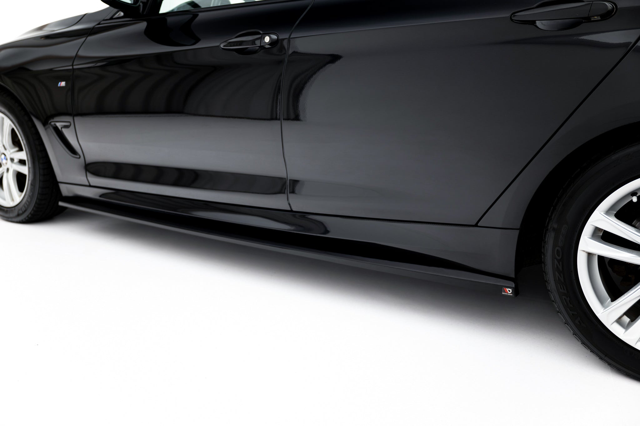 Maxton Design Street+ Seitenschweller Leisten passend für BMW 3er GT M-Paket F34 schwarz Hochglanz