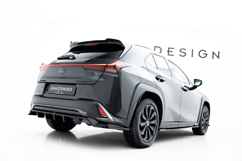 Maxton Design Street+ Mittlerer Diffusor RACE passend für Lexus UX F-Sport Mk1 schwarz Hochglanz
