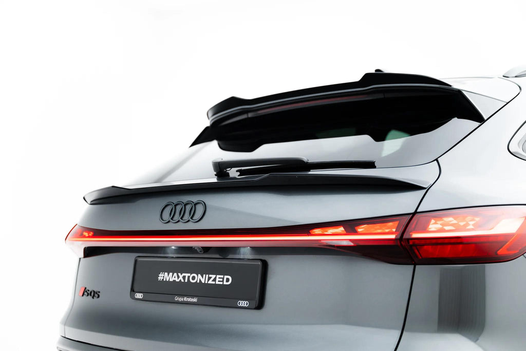 Maxton Design Niedriger Heckspoiler Lippe Audi SQ5 / Q5 S-Line Sportback Mk3 Schwarz Hochglanz