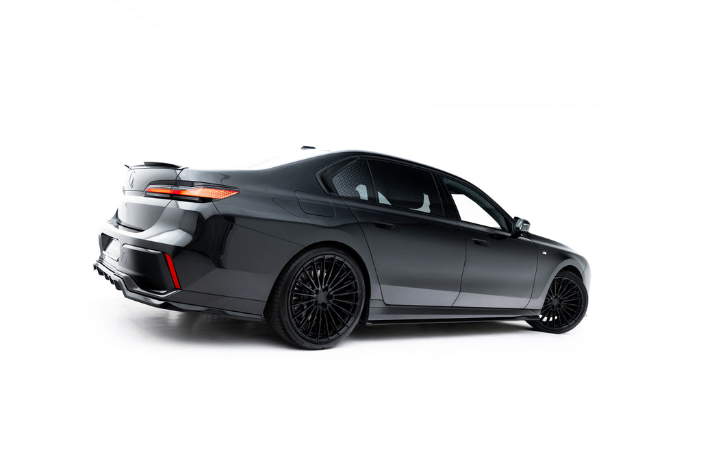 Maxton Design Street+ Seitenschweller Leisten V.2 passend für BMW 740d xDrive M Paket / 740i xDrive M-Paket G70 schwarz Hochglanz