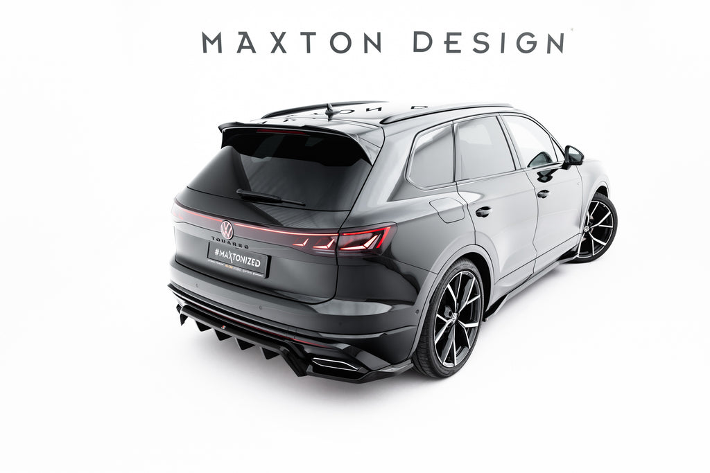 Maxton Design Spoiler CAP passend für VW Touareg R-Line Mk3 Facelift schwarz Hochglanz