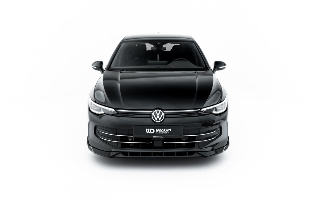 Maxton Design Street+ Spoilerlippe Front Ansatz passend für VW Golf Variant Mk8 Facelift schwarz Hochglanz